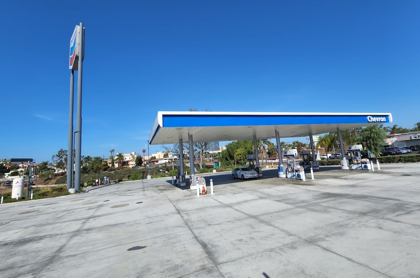 Chevron Gas Station in San Diego, California