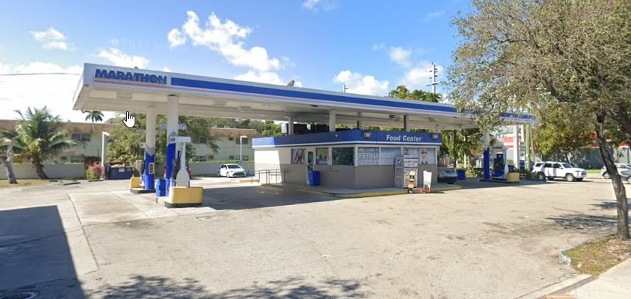 Marathon Gas Station in Miami, Florida