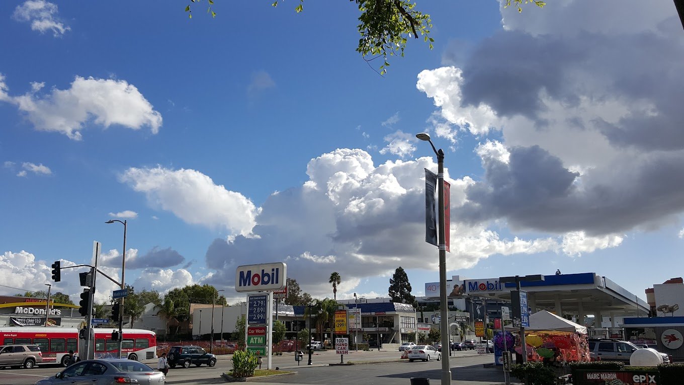 Mobil Gas Station in Los Angeles, California