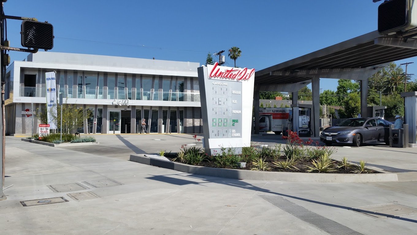 United Oil Gas Station in Los Angeles, California.